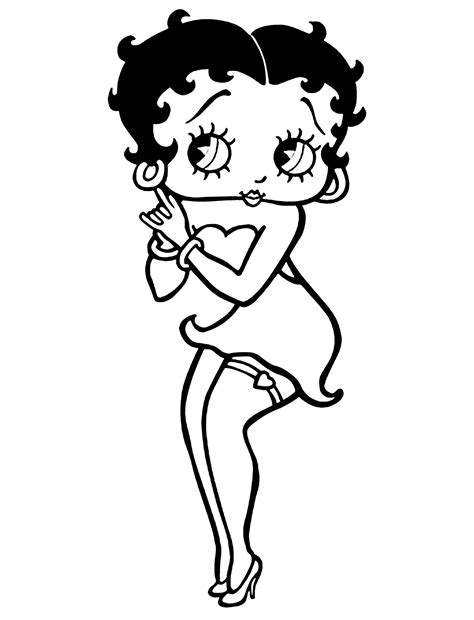 betty boop coloring pages  print betty boop kids coloring pages