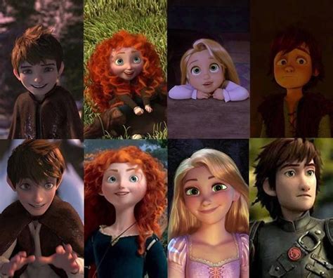 the big four hiccup jack merida and rapunzel at school jack frost rapunzel merida hiccup the