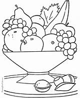 Coloring Fruit Pages Kids Printable Colouring Print Color Book Food sketch template