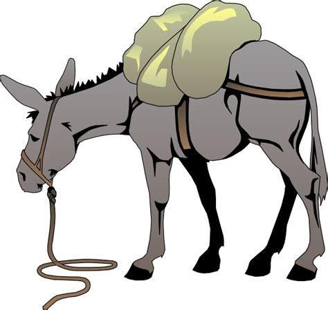 donkey   load clip art  clkercom vector clip art