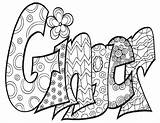 Coloring Pages Printable Ginger Name Names Choose Board Adults sketch template