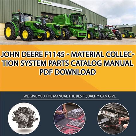 john deere  material collection system parts catalog manual   service manual