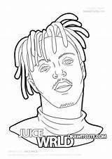 Juice Coloring Draw Wrld Pages Drawing Cute Canvas Drawings Rapper Easy Famous Cartoon Painting Step Paintings Rysowanie Tatoo Rękawy Twarzy sketch template