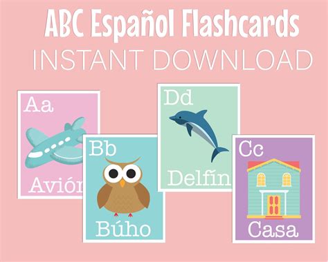 spanish flash cards  kids abc flash cards printable flash cards