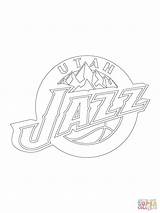 Jazz Utah Coloring Logo Pages Printable sketch template