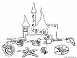 Sandcastle Drawing Clipart Coloring Pages Sand Castle Library sketch template