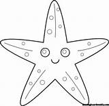 Coloring Starfish sketch template