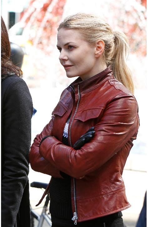 emma swan red leather jacket from once upon a time season