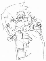 Naruto Uzumaki Sasuke sketch template
