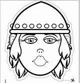 Viking Vikings Coloring Masques sketch template