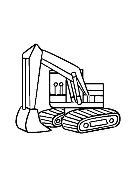 print excavator coloring pages excavators  heavy equipment