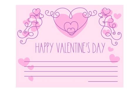 valentines day letter template svg cut file  creative fabrica crafts