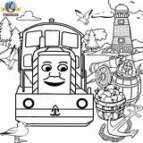 Thomas Coloring Pages Train Tank Engine Kids Printable Color Painting Colouring Friends Sheets Sheet Salty Worksheets Clipart Games Popular Rusty sketch template