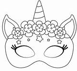 Masker Unicorn Carnaval Printen Maske Ausmalen Masque Licorne Knutselen Enfants Bricolages Zum Masken Kinderen Basteln Farsang sketch template