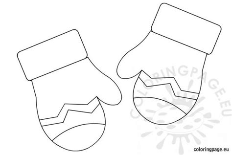 winter mittens coloring coloring page