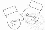 Coloring Mittens Gloves Snowman Coloringpage Preschool Tye Cheryl sketch template