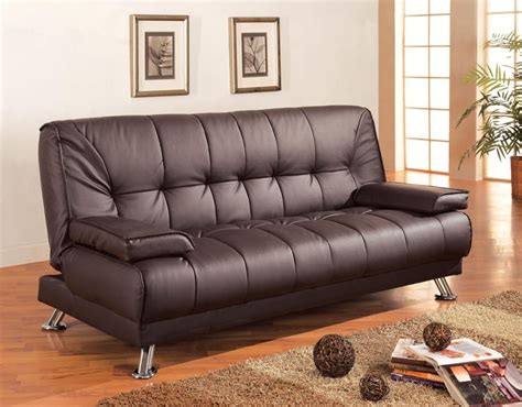 living room sofa beds casual brown  chrome sofa bed