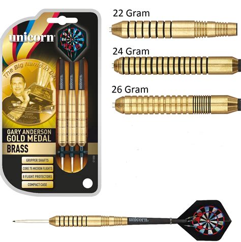 gary anderson gold medal brass steel tip darts dartpijlen dedartshopnl