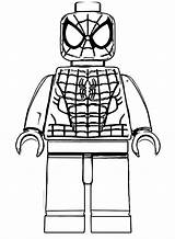 Spiderman Lego sketch template