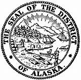 Alaska Seal State Coloring Clipart Pages Drawing Clip Symbols District Nevada Seals Etc Mountains Original Logo Cliparts Flags Flag 1911 sketch template