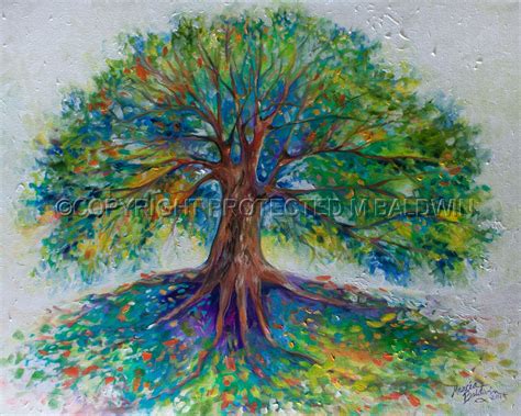 painting tree  life happy original art  marcia baldwin