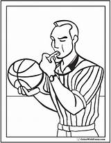 Basketball Coloring Referee Pages Print Pdfs Customize Getdrawings Drawing Colorwithfuzzy sketch template