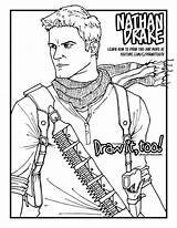 Drake Nathan Drawing Uncharted Draw Coloring Easy Tutorial Drawittoo Too Getdrawings sketch template