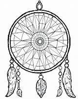 Pages Coloring Dreamcatcher Native American Dream Catcher Getdrawings Ng sketch template