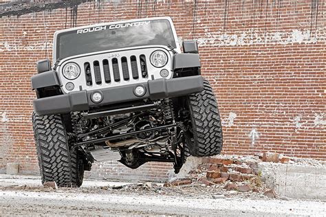 4in suspension lift kit for 07 17 jeep jk wrangler unlimited [681s] rough country suspension