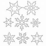 Snowflake Patterns Template Trace Stencil Simple Snowflakes Templates Icing Royal Printable Neve Pattern Drawing Christmas Floco Easy Flocos Paper Clipart sketch template