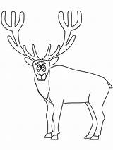 Elk Alce Printable Wapiti Colorir Animals Assustado Pintarcolorir Alces Hippo2 Rocky Tudodesenhos sketch template