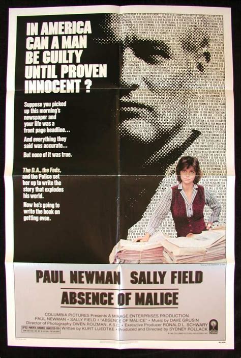 absence of malice paul newman movie posters paul newman movie posters vintage