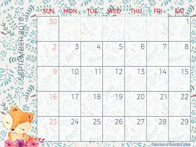 printable calendar september   monthly calendar