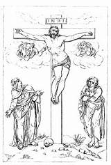 Jesus Calvario Crucified Cross Printable sketch template
