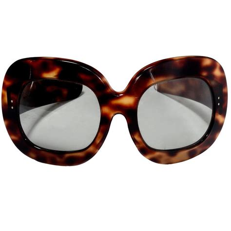 faux tortoise oversized vintage sunglasses   france   stdibs sunglasses