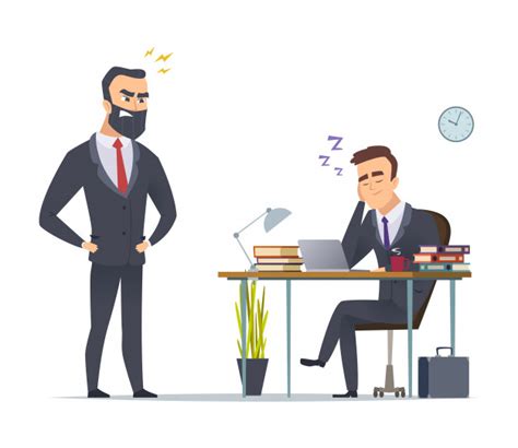 Premium Vector Lazy Worker Business Office Manager