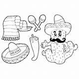 Coloring Mayo Cinco Pages Surfnetkids Mexican sketch template