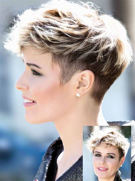 collection   belles exemples coiffure courte femme stylee