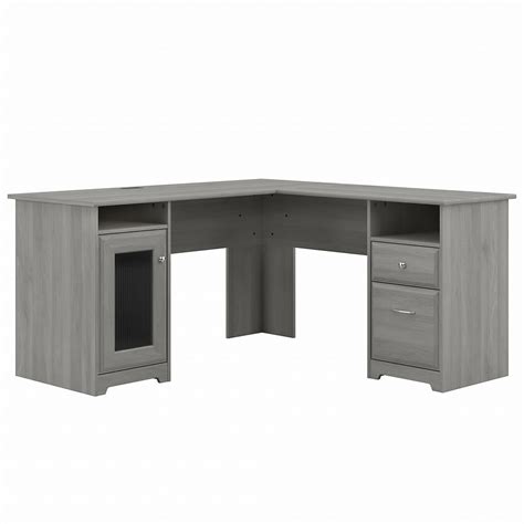 Bush Furniture Cabot 60w L Shaped Computer Desk Gray