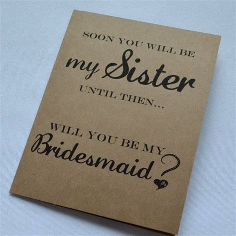 soon you will be my sister bridesmaid card soon to be
