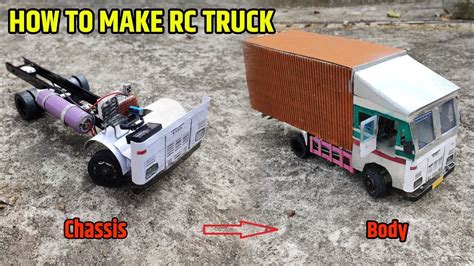 rc tata container truck remote control truck  cardboard  hindi youtube