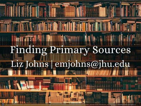 finding primary sources
