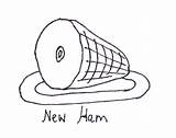 Ham Coloringhome sketch template