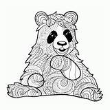 Kleurplaat Pandabeer Zentagle Kleurplaten Orso Disegnata Monocromatica Pandaberen Zittende Drawn Jong Leukvoorkids sketch template