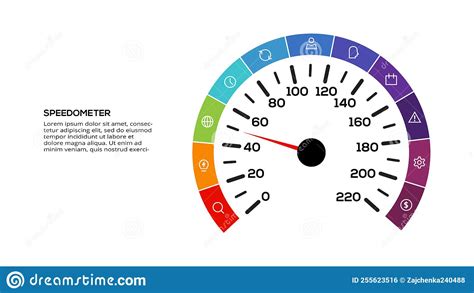 speedometer infographic   elements template  web business  vector