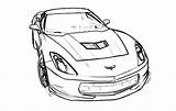 Corvette Coloring Pages Stingray Cars C7 Car Color 1969 Kids Template sketch template