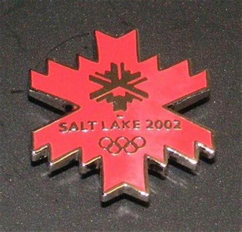 Salt Lake City 2002 Winter Olympics Games Holiday Pin Snowflake Red