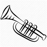 Horn Trombone Euphonium Instrument Tuba Sax French Musical Trumpet Drawing Icon Getdrawings Music Drawn Hand Alto sketch template