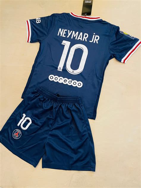 neymar jr  psg home youth soccer jersey set  kids etsy