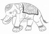 Coloring Elephant Pages Asian Drawing Choose Board sketch template